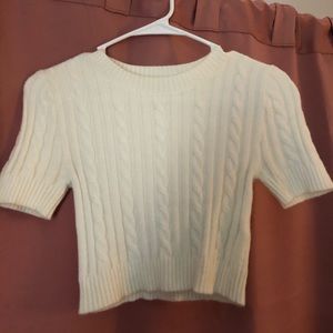 small, white forever 21 crop top,